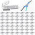 50 Pcs Double Piggyback Spade Connectors, Electrical Double Male Female Adapter Quick Disconnect Piggyback Terminals
