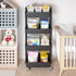 Calmootey 4-Tier Rolling Utility Cart with Drawer, Multifunctional Storage Organizer for Kitchen, Bathroom, Living