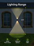 Mrzxy Outdoor Solar Lights for House Up and Down Solar Lights Dusk to Dawn Waterproof for House, Garage, Exterior