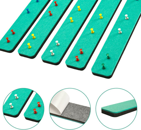Bulletin Board Cork Boards for Walls, Office Pin Board (Green)