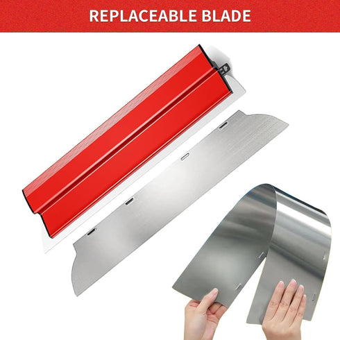 Yabingbos 3PCSDrywall Skimming Set 32"/80cm 16"/40cm 10"/25cm Skimming 0.5 mm Blade Blades with Stainless Steel Blades
