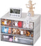 Plastic Desk Organizer with 6 Drawers, 3 Tier Stackable Desktop Organizer Drawers Storage for Office (H 6.5in)