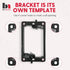 BestMounts 5 Pack Low Voltage Mounting Brackets - 1 Gang for Drywall Outlet Cable Pass Through Wall Plates for Old