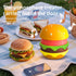 8 Dimming, EBTOOLS Hamburger Night Light, BT Speaker with Soothing Sounds and Stepless White Noise Machine for Bedroom