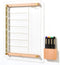 Clear Gold Glass Weekly Dry Erase Calendar 15x11", Menu & Meal Planner with Wood Decoration, Marker Holder and 4 Markers