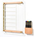 Clear Gold Glass Weekly Dry Erase Calendar 15x11", Menu & Meal Planner with Wood Decoration, Marker Holder and 4 Markers