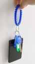 Wrist Keychain, Spring Spiral Stretch Coil Wristband Key Ring for Gym, Pool, ID Badge, Keys