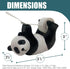 Panda Style Desktop Tape Dispenser with Steel Teeth Cutter, Velveted Cloth Bottom Tape Holder for Office Home