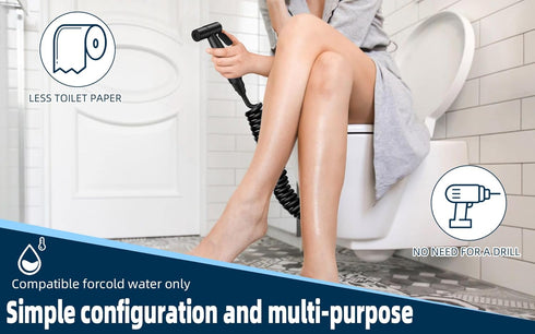 Handheld Bidet Sprayer for Toilet - Portable Stainless Steel Toilet Water Sprayer Seat Bidet Attachment for Personal