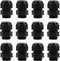 12 Pcs 3/4" Black NPT Cable Glands, IP68 Waterproof Connectors for Electrical Box, Nylon Cord Grip