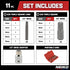 10078A Set 11 12 NEIKO XZN Triple Square Spline Bit Socket | Piece Long and Short | Point | CrV Steel