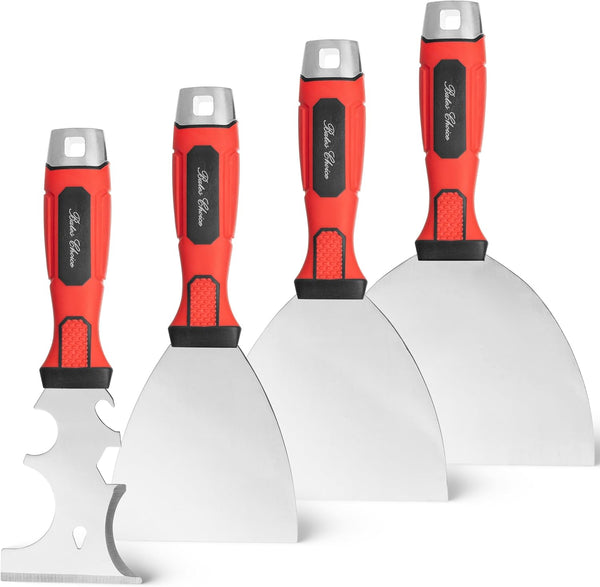 Bates- Putty Knife Set, 4 Pack, Stainless Steel, 4" 5" 6" &