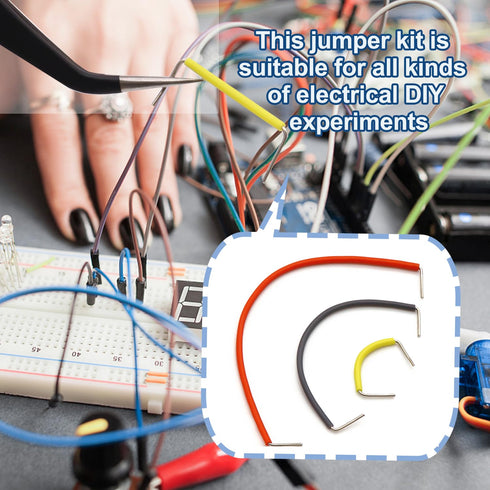 560Pcs Breadboard and Jumper Wire Kit, PCB Circuit Board Assortment with Tweezers and Plastic Box