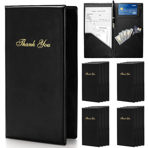 Lyellfe 12 Pack Restaurant Check Presenters, Guest Check Card Holder, PVC Leather