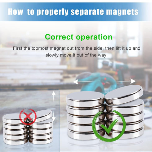 80 Pcs Neodymium Disc Small Magnets, 15 mm x 3 mm Tiny Magnets for Whiteboard, Office Crafts, and Fridge
