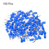 uxcell 100 Pcs Blue Insulated U-Type Wire Connector, Electrical Crimp Terminal 22-16 AWG for Projects