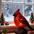 UDIYO (1) Cardinals Table Lamp Resin Red Bird Night Light for Bedside Living Room Christmas Decor Warm Glow Art Piece