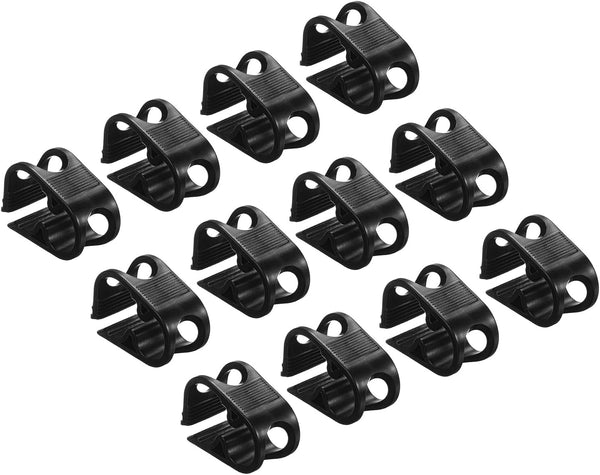 PATIKIL 12Pcs Plastic Tube Tubing Clamps, Adjustable 1/4" - 1/2" Tube OD Hose Clamp Clip for Laboratory