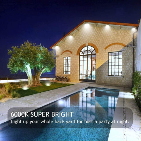 12V Light,10W IP65 Light,900LM,6000K,Daylight Light,80W Bulb (2 Pack) AC or DC LED Flood Mini Waterproof Outdoor White