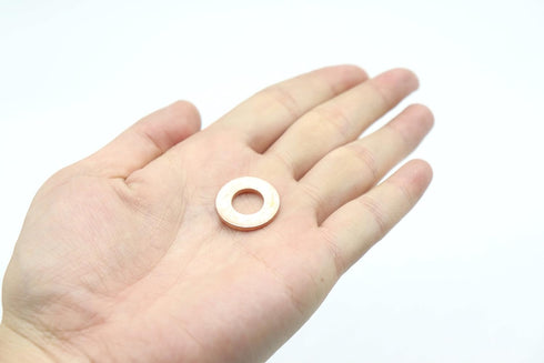 binifiMux 50-Pack M10 x 20 x 2mm Metric Flat Copper Sealing Washers
