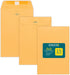 EnDoc 15 Pack Brown Kraft Clasp Envelopes 6x9 Inch with Gummed Seal - 28lb Heavyweight Paper for Home, Office, Mailing
