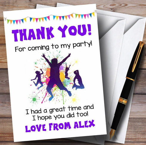 The Card Zoo Colour Splash Trampoline Party Thank You Cards