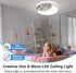 FAYOTAT 12 Inch 3 Dimmable Flush Mount Ceiling Light, Moon & Star Kids Bedroom Ceiling Lights, Color Temperature