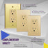 ENERLITES Elite Series Decorator Receptacle Outlet, Child Safe Tamper-Resistant, 15A 125V, Gold, Wall Plate Included