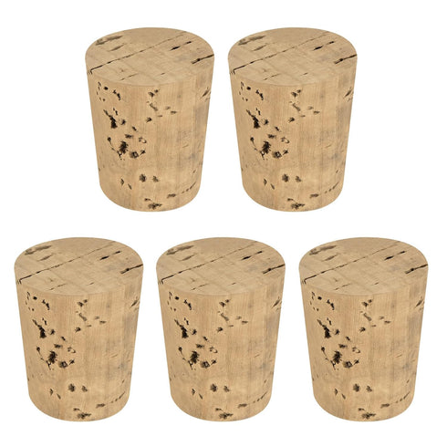 MECCANIXITY Tapered Cork 33.3x26.9x38.1mm Natural Wooden Leakproof Cork Stoppers, Pack of 5