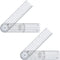 Plastic Goniometer Quick Angle Protractor - Clear Angle Finder with 7 Inch Arm for Measuring