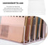DOITOOL Acrylic File Organizer and Bookends for Desk, Desktop Book Storage Holder with Sturdy Book Rack, Office