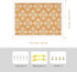 Decorative Cork Board with White Floral Print, Framed Bulletin Board for Office School Bedroom Dorm Room with Pins