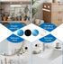 Xosjska 14 Pack Counter Cabinet Lights Magnetic Sticky, Round Adhesive Metal Plates for Magnetic Mounts Stainless Steel