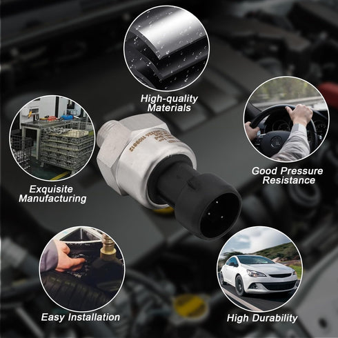 200 PSI Pressure Transducer Sender Sensor with 1/8" -27 NPT 316 Stainless Steel Thread for Oil Fuel Air Water