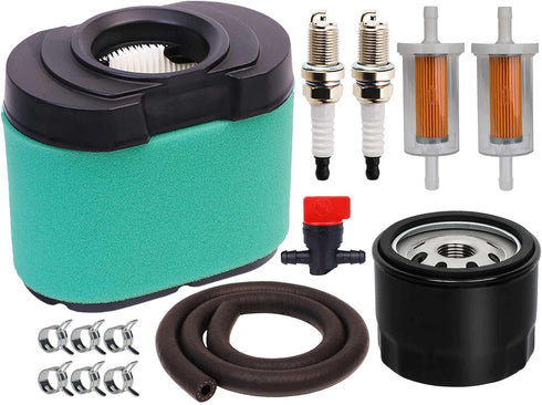 792105 Air Filter and 696854 Oil Filter Kit Compatible with Briggs and Stratton 407777, 445877 Engine, John Deere D170,