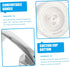 2pcs NUOBESTY Silver Bathroom Suction Grab Bars Heavy-Duty Plastic Door Handles for Seniors Easy Installation