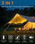 32.8ft Camping String Lights, Retractable RGB Flash Lamp, Rechargeable LED Fairy Lights Outdoor Waterproof, Portable