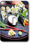 3dRose lsp_192515_1 " Nicely Decorated Presentation of Sushi On A Black Serving Plate Single Toggle Switch by 3dRose