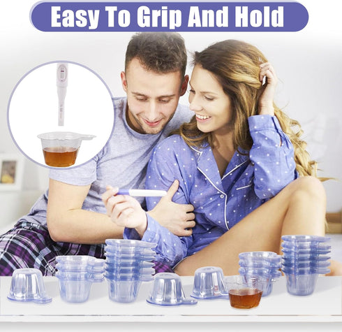 Jyongmer 200 Pack 40ML Urine Cups, Thicken Plastic Disposable Urine Cups Urine Specimen Container Cup Pee Cup