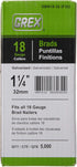 Grex GBN18-32 (F32) 1-1/4 In. 18 Ga. Galvanized Brad Nails, 5M