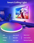 12inch 16 3000K-6500K Smart LED Ceiling Light WiFi, RGB Flush Mount Ceiling Light Fixture, Million DIY Colors