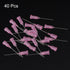 uxcell Industrial Blunt Tip Dispensing Needle with Luer Lock, 20G 1", 40 Pcs Pink