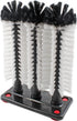 Bonsicoky 3 Long Brush Bar Glass Washer with Suction Base, Commercial Brush