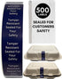 Tamper Evident Tape, 500 Tamper Proof Stickers for Increased Security During Delivery, Navy Blue Safe Food Seal