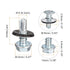 uxcell #14 x 3/4" Self Drilling Screws - 100pcs Zinc Plated Steel Roofing Screws with Rubber Washer