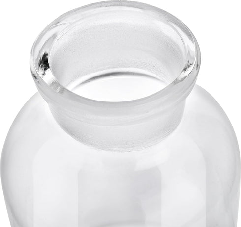 Lab Borosilicate Glass Reagent Bottle, Wide Mouth Storage Bottle with Ground Stopper (Clear, 1000ML)
