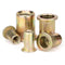 Rivet Nuts Kits, 40pcs 10-24, 40pcs 8-32, 30 pcs 1/4-20, 10 pcs 5/16"-18, Carbon Steel Flat Head Rivnut