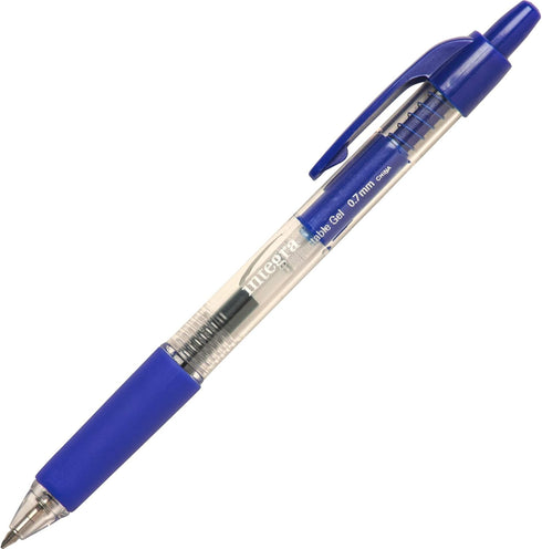 Gel Pen, Retractable, Comfort Grip, 0.7mm Point, Blue (ITA30036)