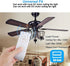 LPHUMEX 2 Pack 3-in-1 AC Motor Ceiling Fan Remote Control Kits, Fan Speed, Timing and Light Wireless Remote Control