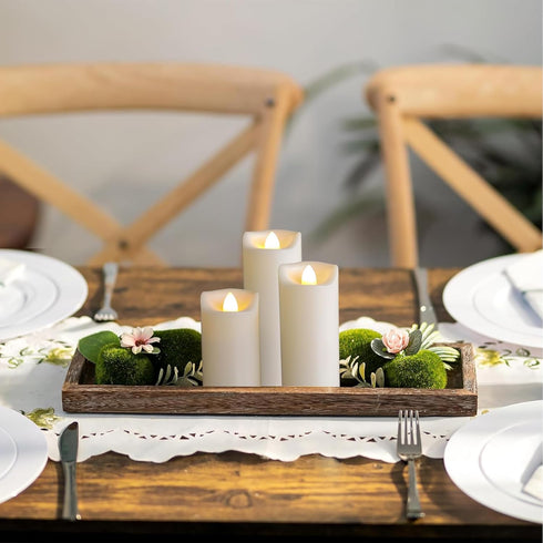 2"x5" Outdoor LED Battery Operated Candles, Timer/Remote Plastic Flickering Waterproof Flameless Candles for Decoration